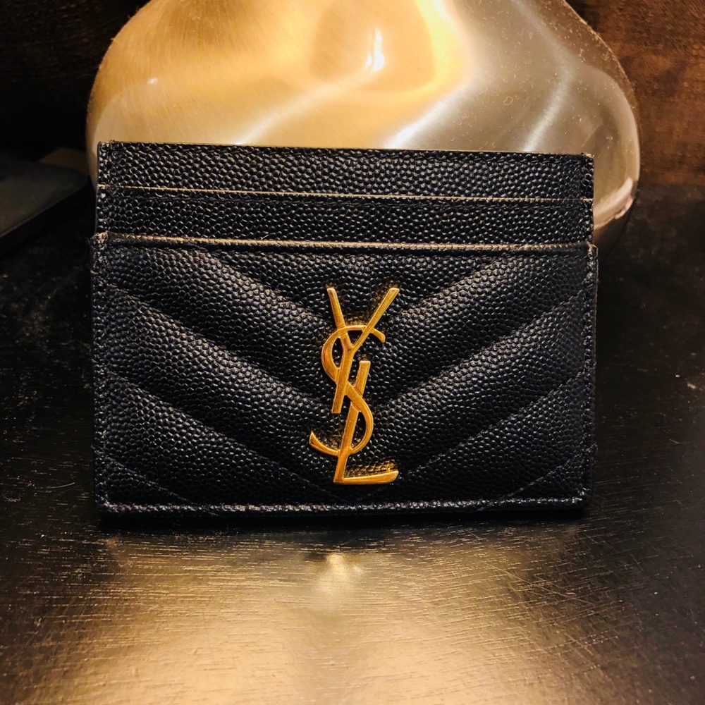 100% Authentic YSL Card Case